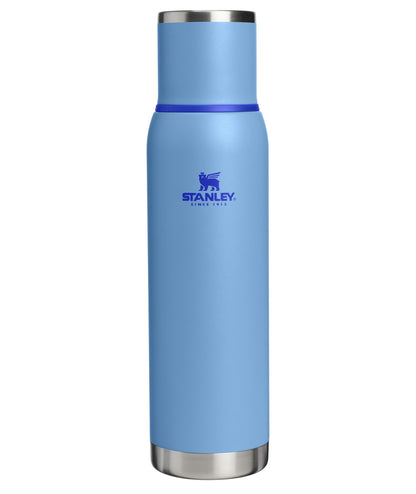 Stanley Adventure-To-Go Vacuum Bottle 25 oz | Wide Mouth with Leakproof Cup Lid | Keep Drinks Hot or Cold | Packable for Travel | Insulated Stainless Steel Thermal Bottle | BPA-Free | Frost White
