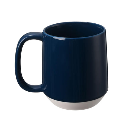 Miicol Ceramic Coffee Mug, 16 oz Large Coffee Cup, Tea Mug with Handle, Flat Bottom Mug for Men, Women, Office, Microwave and Dishwasher Safe, Multi-Color, Black