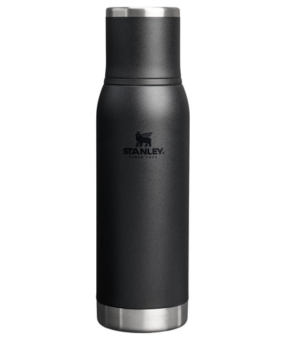 Stanley Adventure-To-Go Vacuum Bottle 25 oz | Wide Mouth with Leakproof Cup Lid | Keep Drinks Hot or Cold | Packable for Travel | Insulated Stainless Steel Thermal Bottle | BPA-Free | Frost White