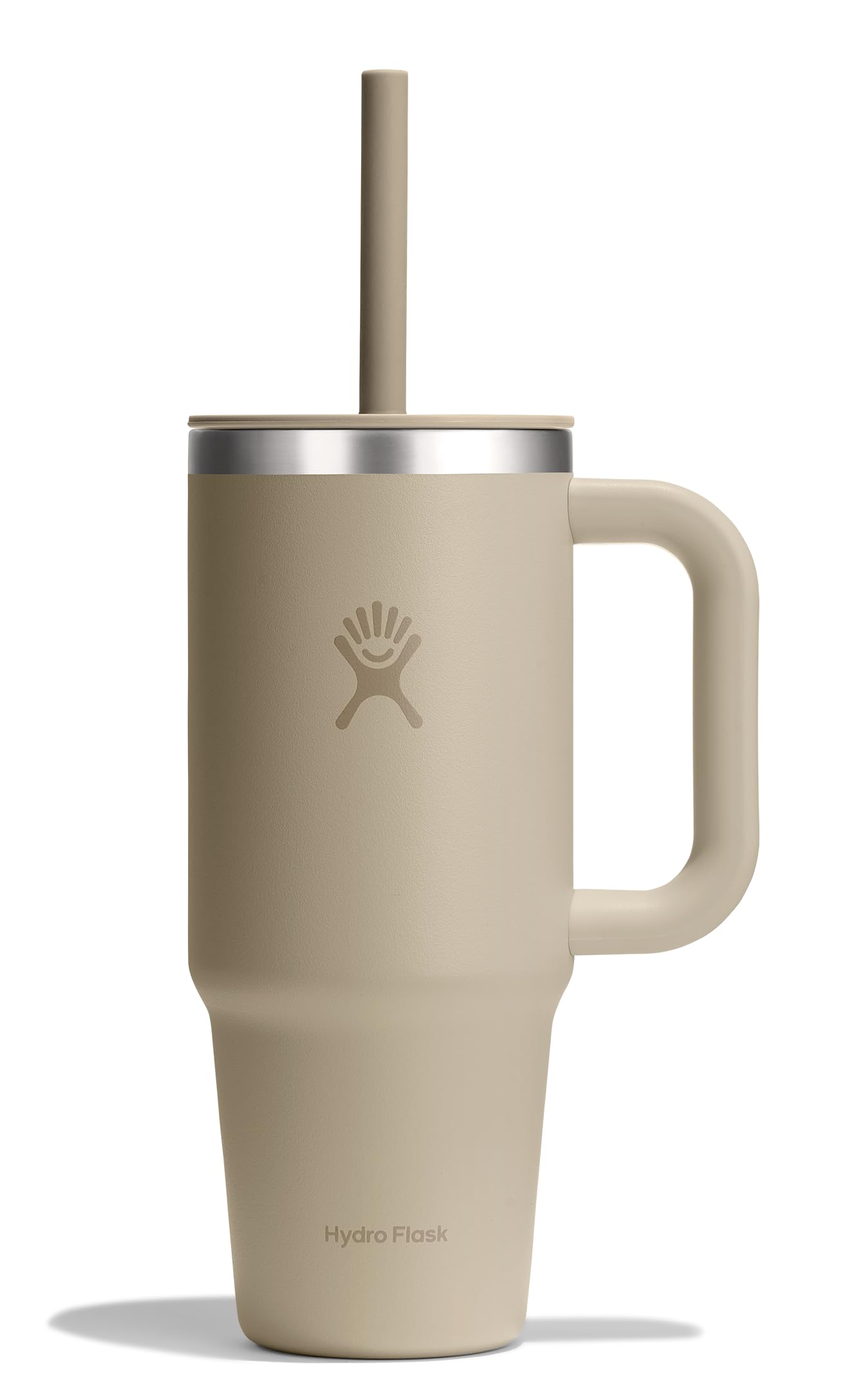 Hydro Flask Travel Tumbler with Handle, Lid and Straw - Insulated Stainless Steel in 40 Oz Trillium