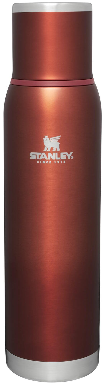 Stanley Adventure-To-Go Vacuum Bottle 25 oz | Wide Mouth with Leakproof Cup Lid | Keep Drinks Hot or Cold | Packable for Travel | Insulated Stainless Steel Thermal Bottle | BPA-Free | Frost White