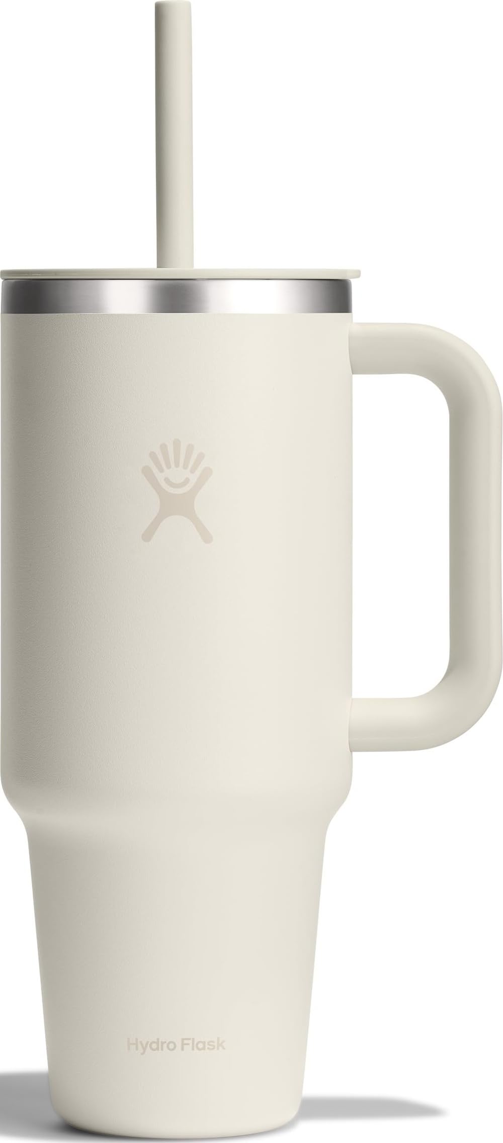 Hydro Flask Travel Tumbler with Handle, Lid and Straw - Insulated Stainless Steel in 40 Oz Agave