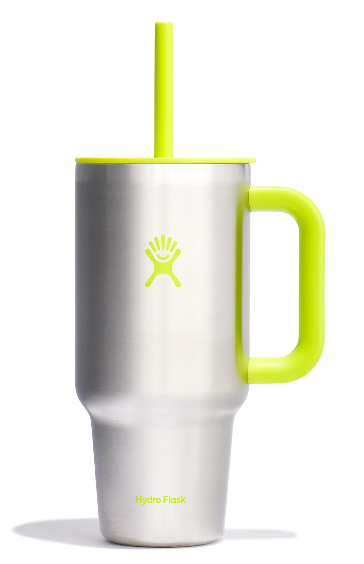 Hydro Flask Travel Tumbler with Handle, Lid and Straw - Insulated Stainless Steel in 40 Oz Agave