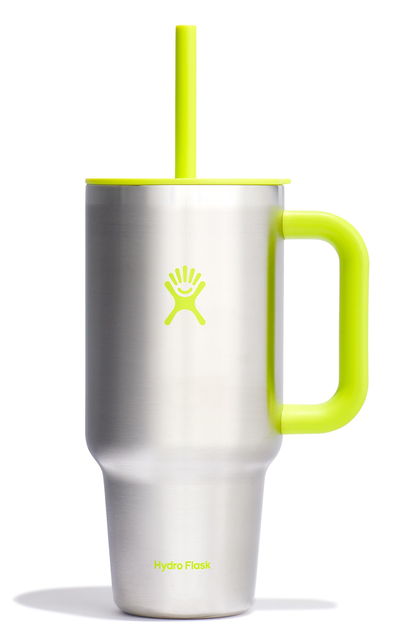Hydro Flask Travel Tumbler with Handle, Lid and Straw - Insulated Stainless Steel in 40 Oz Trillium