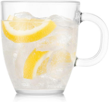 Bodum 12oz Bistro Coffee Mug Single-Wall Tempered Glass, 2 Pack, Clear | Single-Wall