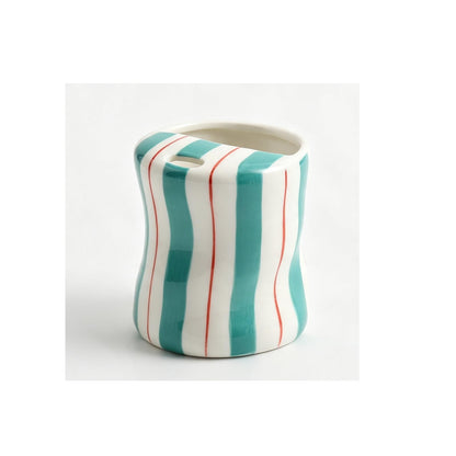 8 Oz Coffee Mug Large Espresso Cups With Saucer Ceramic Coffee Mugs Porcelain Coffee Cup With Saucer Hand-Painted Striped Art Cup And Saucer,C