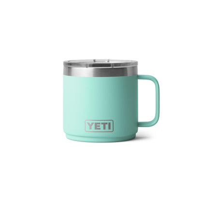 YETI Rambler 14 oz Ceramic Lined Stackable Mug, Cape Taupe | Double-Wall Vacuum Insulated, Stainless Steel with MagSlider Lid
