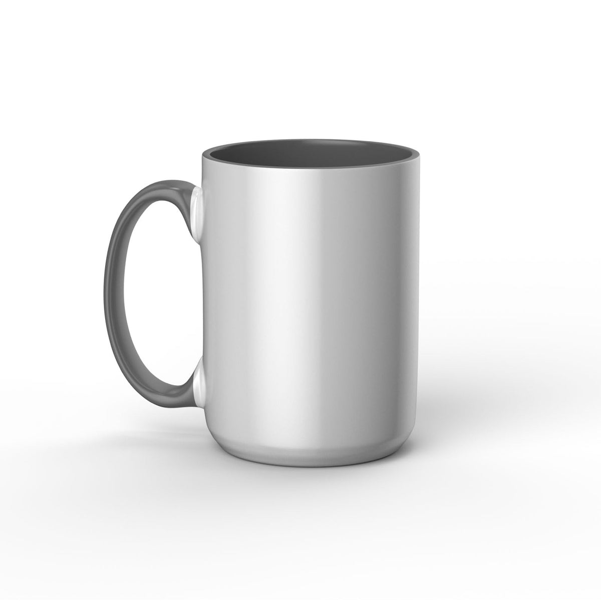 Cricut Beveled Blank Mug to Decorate, White/Gray | Ceramic-Coated, Dishwasher & Microwave Safe,Infusible Ink Compatible,15 Oz Sublimation