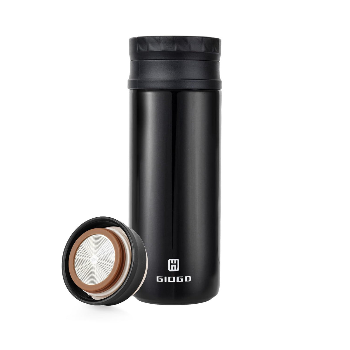 Small Thermo Bottle Mini Vacuum Insulated Water Bottle 200ml/6.8oz Water Flask Stainless Steel Thermal Water Bottles Thermo for Hot and Cold Drinks for Purse Handbag Pocket (Black)