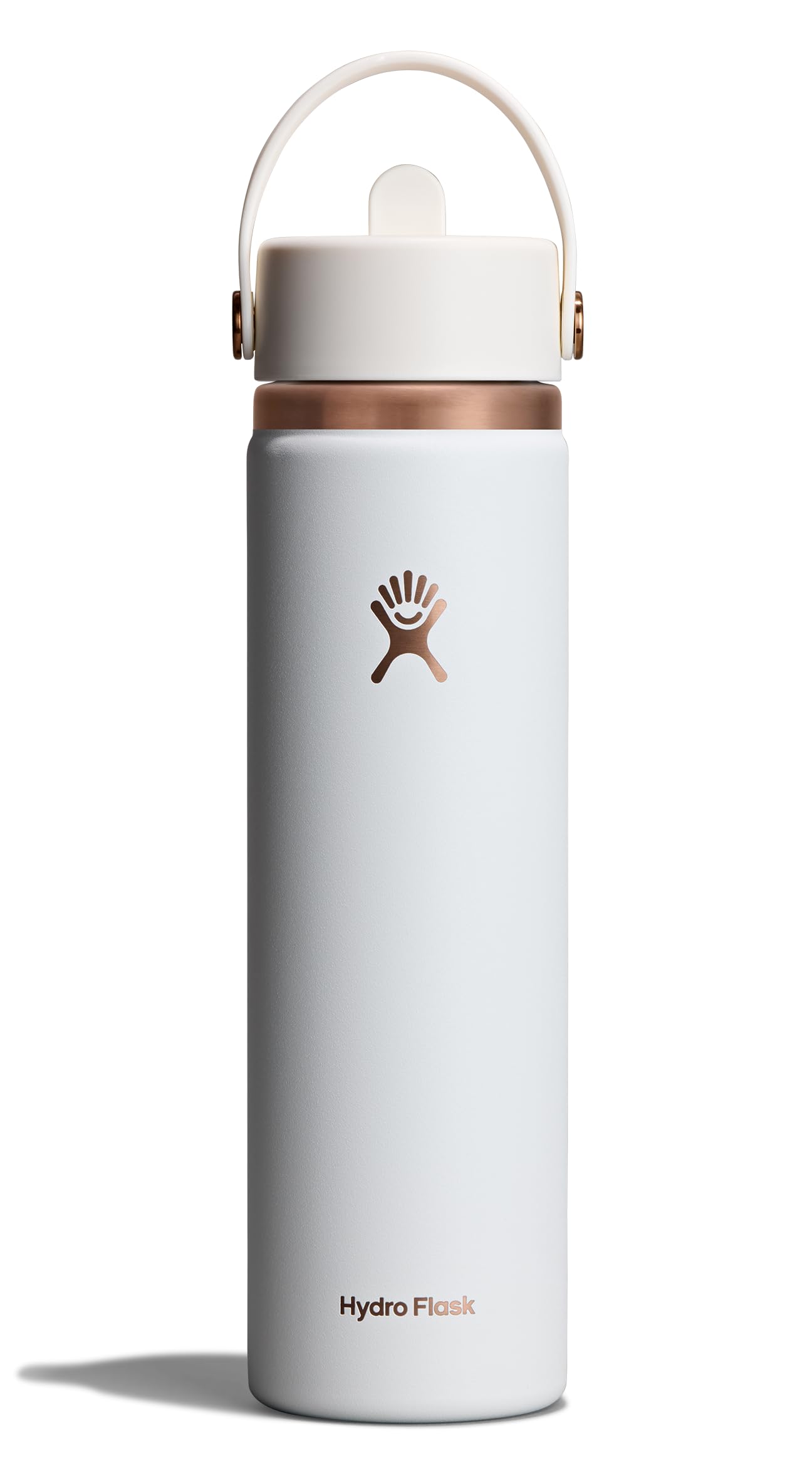 Hydro Flask Water Bottle - Insulated Stainless Steel - Wide Mouth Flex Straw Lid, Non Spill, Leakproof and Refillable in 32 Oz Tonal Birch