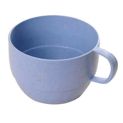 European Style Lightweight Milk Cup, Wide Mouth Simple Breakfast Drinking Cup Flat Bottom Drinking Cup(Pink)