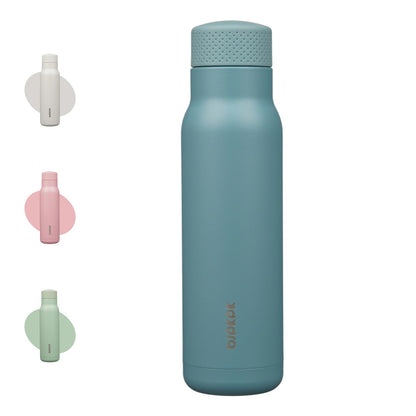 BJPKPK 21 oz Insulated Water Bottle, Leakproof Stainless Steel Flask | Double Wall Vacuum, Keeps Hot/Cold, Metal, BPA Free, Dishwasher Safe, Slim, Cupholder, Narrow, Reusable, Black
