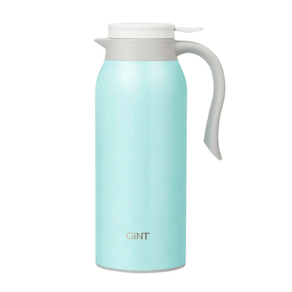 GiNT 51 Oz Stainless Steel Thermal Coffee Carafe, Double Walled Vacuum Insulated Flask, 12 Hour Heat Retention, 1.5 Liter Tea, Water, and Coffee Dispenser (Upgraded version White)
