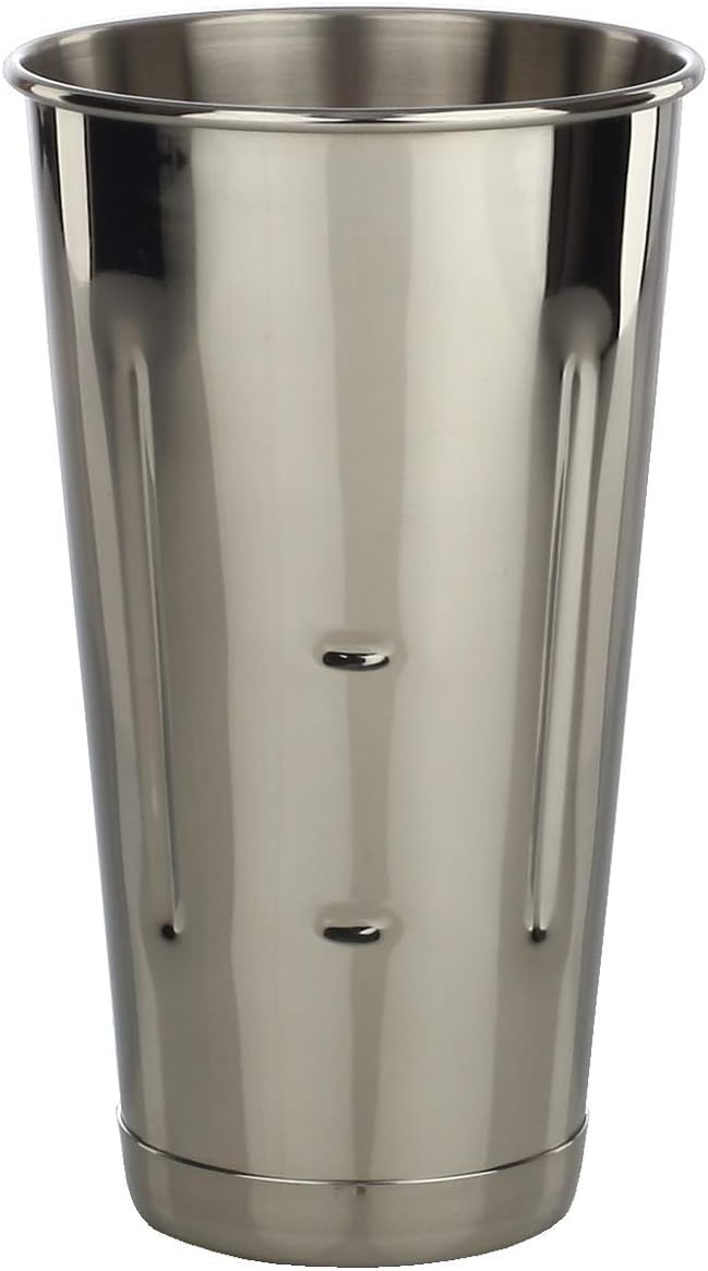 Libertyware Stainless Steel Malt Milkshake Mixing Cup 2 Pack - Two Ice Cream and Milkshake Machine Cups - 30 oz Stainless Steel Malt Milkshake Cup for Milkshake Machines - Two 30 oz Cups