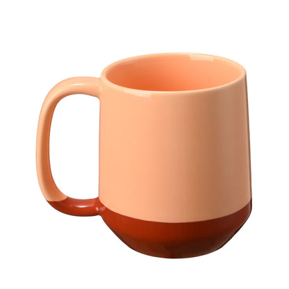 Miicol Ceramic Coffee Mug, 16 oz Large Coffee Cup, Tea Mug with Handle, Flat Bottom Mug for Men, Women, Office, Microwave and Dishwasher Safe, Multi-Color, Black