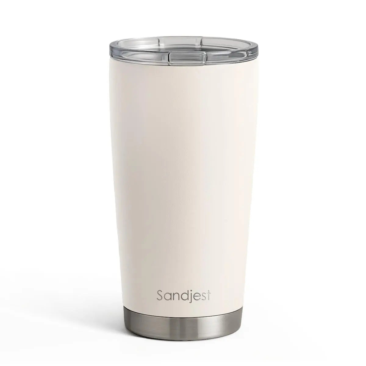 SANDJEST 20oz Stylish Botanical Daisies Insulated Stainless Steel Coffee Flask - Portable, Leakproof, Double-Wall Keeps Coffee Cozy Longer, Cup Holder Friendly, Reusable, Gym-to-Office Use, Iced or Hot Ready, Gift for Her