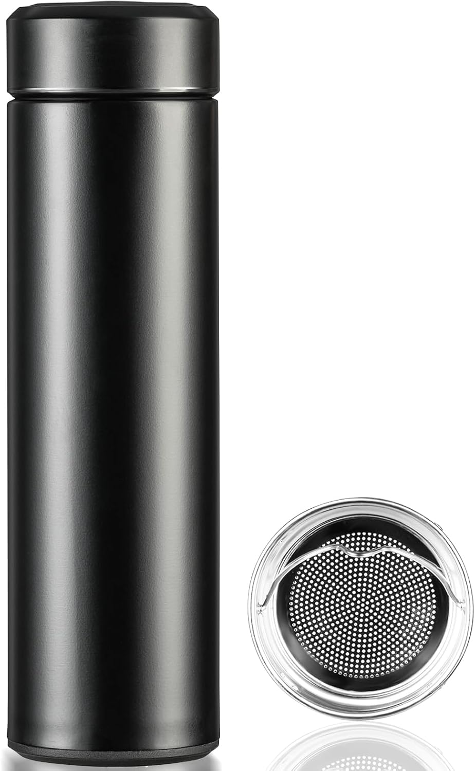 PARACITY Insulated Water Bottle, 15 oz Stainless Steel Water Bottle, Black | As a tea bottle or coffee bottle, this double-wall vacuum-insulated metal water bottle keeps drinks hot 12 hrs, cold 24 hrs.