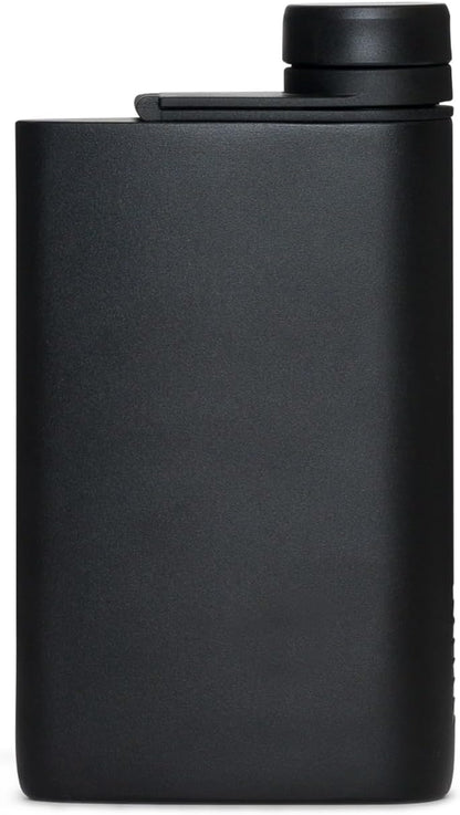 MiiR Aero Flask Classic Durable Stainless Steel Wide Mouth, 8oz Black - Features Ergonomic Design & Attached Hatchback Cap for Easy Refills on the Go