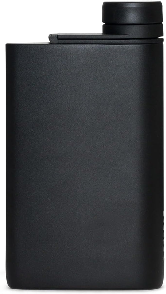 MiiR Aero Flask Classic Durable Stainless Steel Wide Mouth, 8oz Black - Features Ergonomic Design & Attached Hatchback Cap for Easy Refills on the Go