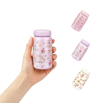Small Thermo Bottle Mini Vacuum Insulated Water Bottle 200ml/6.8oz Water Flask Stainless Steel Thermal Water Bottles Thermo for Hot and Cold Drinks for Purse Handbag Pocket (Black)