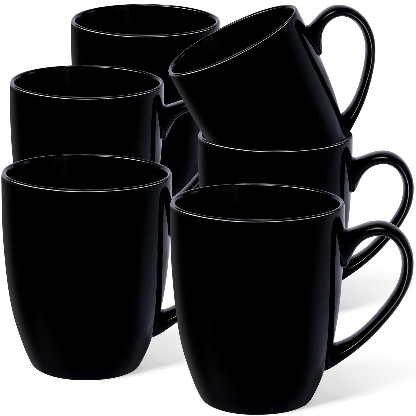 Urbanstrive 16 oz Large Coffee Mugs Set of 4 Ceramic Coffee Mug White Coffee Cups Tea Cups Idea Gift for Women Men House Warming Gifts New Home Office, White 4 Pack