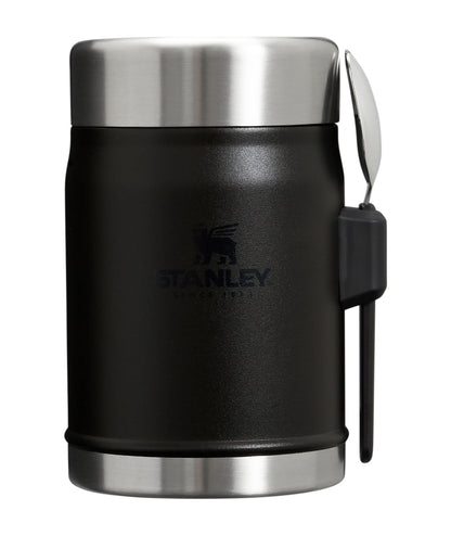 STANLEY Classic Food Jar and Spork | Vacuum Insulated Food Container | Wide Mouth Screw On Lid | Packable for Travel | Stainless Steel with Leakproof Lid | BPA-Free