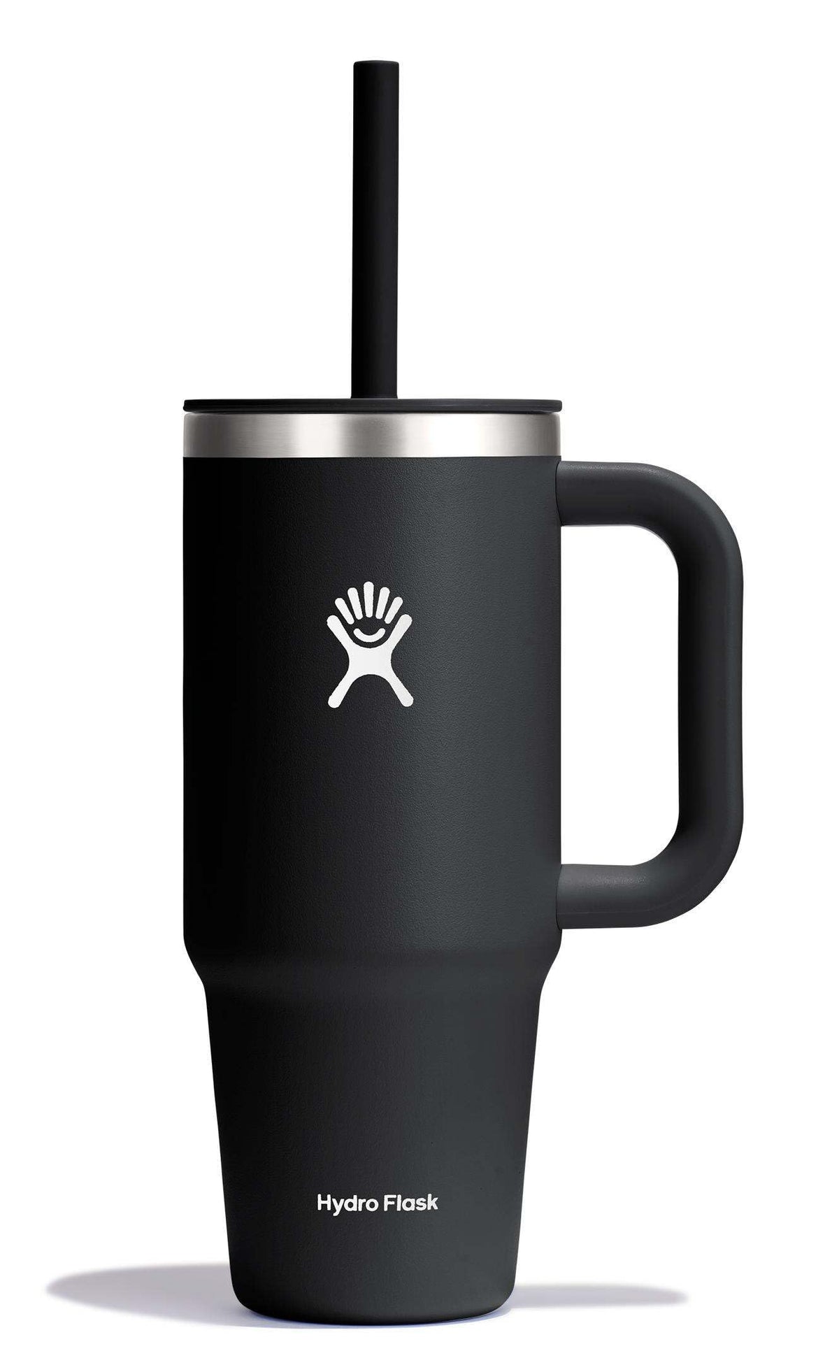Hydro Flask Travel Tumbler with Handle, Lid and Straw - Insulated Stainless Steel in 40 Oz Trillium