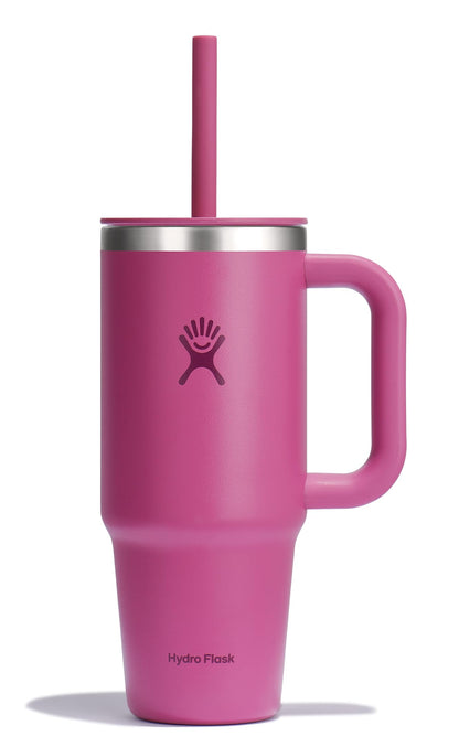 Hydro Flask Travel Tumbler with Handle, Lid and Straw - Insulated Stainless Steel in 40 Oz Trillium