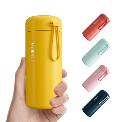 Exllena Mini Water Bottle 5oz, This is A EXTRA MINI Flask! Small Insulated Water Bottle for Hot&Cold Drinks, Water Bottle Purse with Carry Handle - 100% Leakproof Perfect for Travel...(Mint)