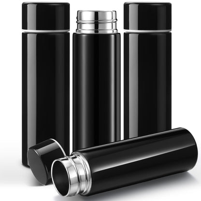 Vesici 4 Pack Mini Insulated Stainless Water Bottle,Silver | 4.4 oz Small Insulated Flask, for Purse Leak Proof Pocket, Keeps Drink Cold and Hot, for Women Kids Lunch Bag Coffee Travel