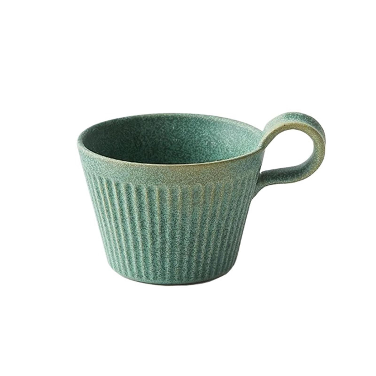 Easy to Clean 320ml Coffee Cup, Vintage Ceramic Breakfast Milk Cup, for Office, Home Use(White)