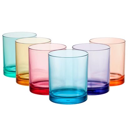 US Acrylic Classic Clear Plastic Reusable Drinking Glasses (Set of 6) 16oz Water Cups | BPA-Free Tumblers, Made in USA | Top-Rack Dishwasher Safe