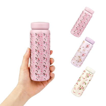 Small Thermo Bottle Mini Vacuum Insulated Water Bottle 200ml/6.8oz Water Flask Stainless Steel Thermal Water Bottles Thermo for Hot and Cold Drinks for Purse Handbag Pocket (Black)