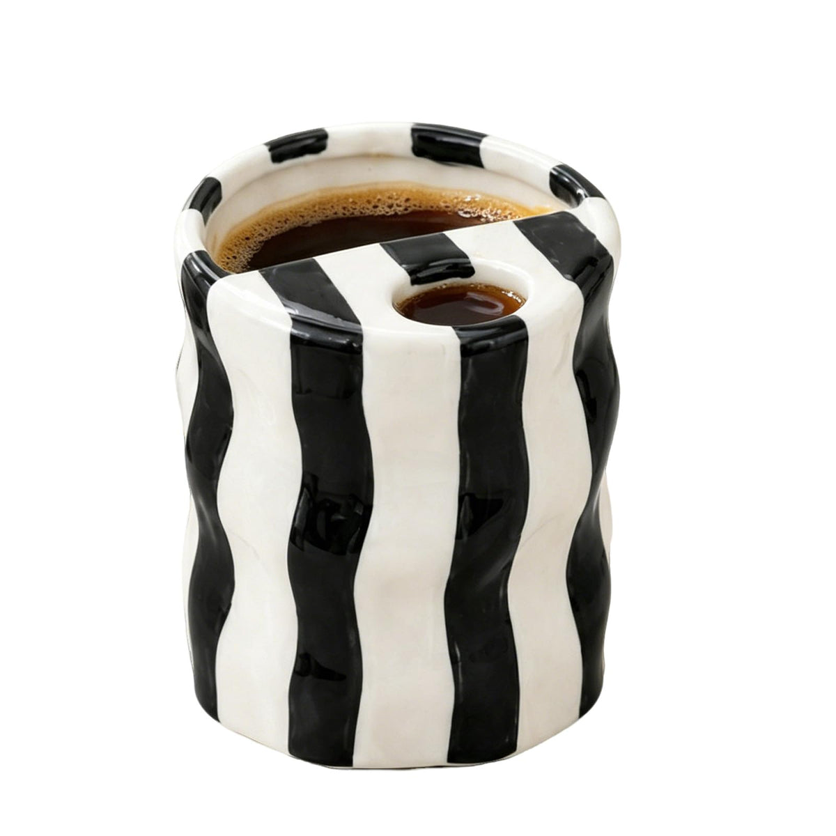 8 Oz Coffee Mug Large Espresso Cups With Saucer Ceramic Coffee Mugs Porcelain Coffee Cup With Saucer Hand-Painted Striped Art Cup And Saucer,C