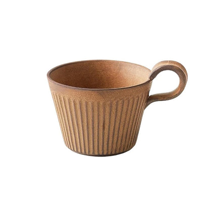Easy to Clean 320ml Coffee Cup, Vintage Ceramic Breakfast Milk Cup, for Office, Home Use(White)