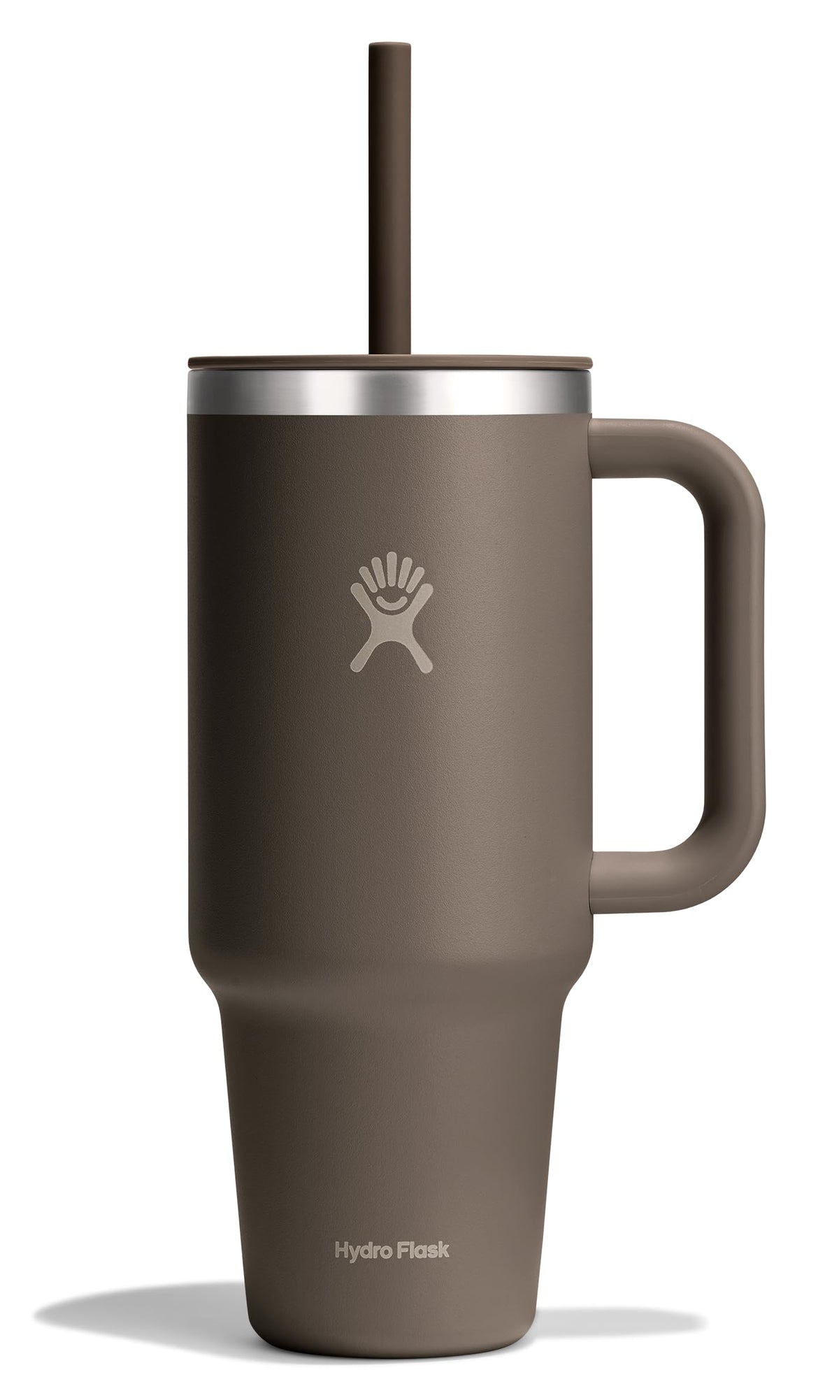 Hydro Flask Travel Tumbler with Handle, Lid and Straw - Insulated Stainless Steel in 40 Oz Agave