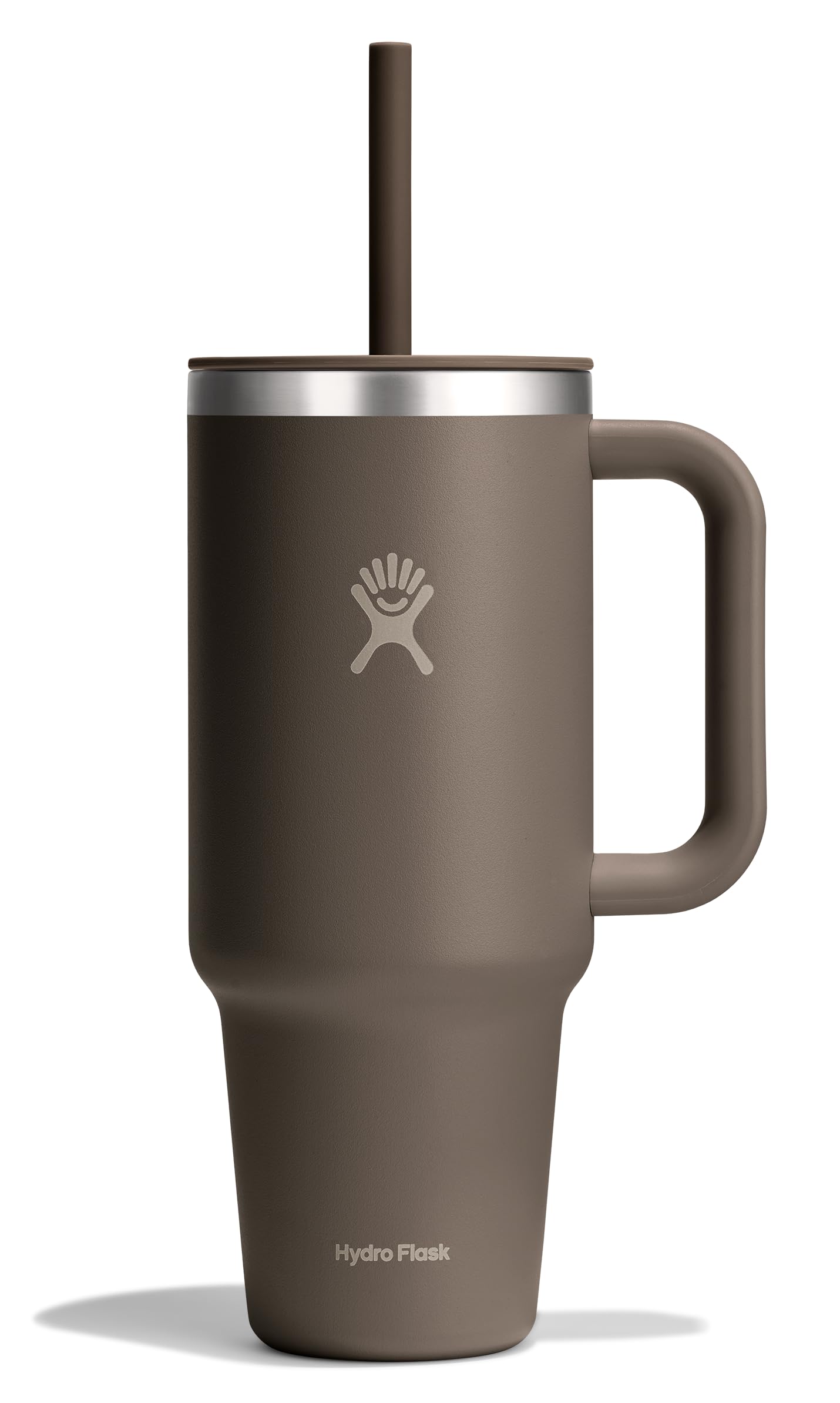 Hydro Flask Travel Tumbler with Handle, Lid and Straw - Insulated Stainless Steel in 40 Oz Trillium