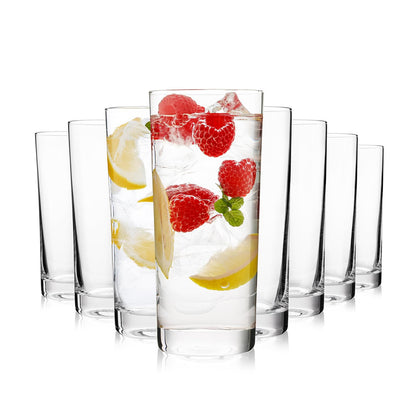 Highball Glasses Set of 6, 16oz Tall Drinking Glasses, Water Glass for Kitchen, Tom Collins Glasses, Mojito Glass Cups, Cocktail Glasses for Bar Glassware