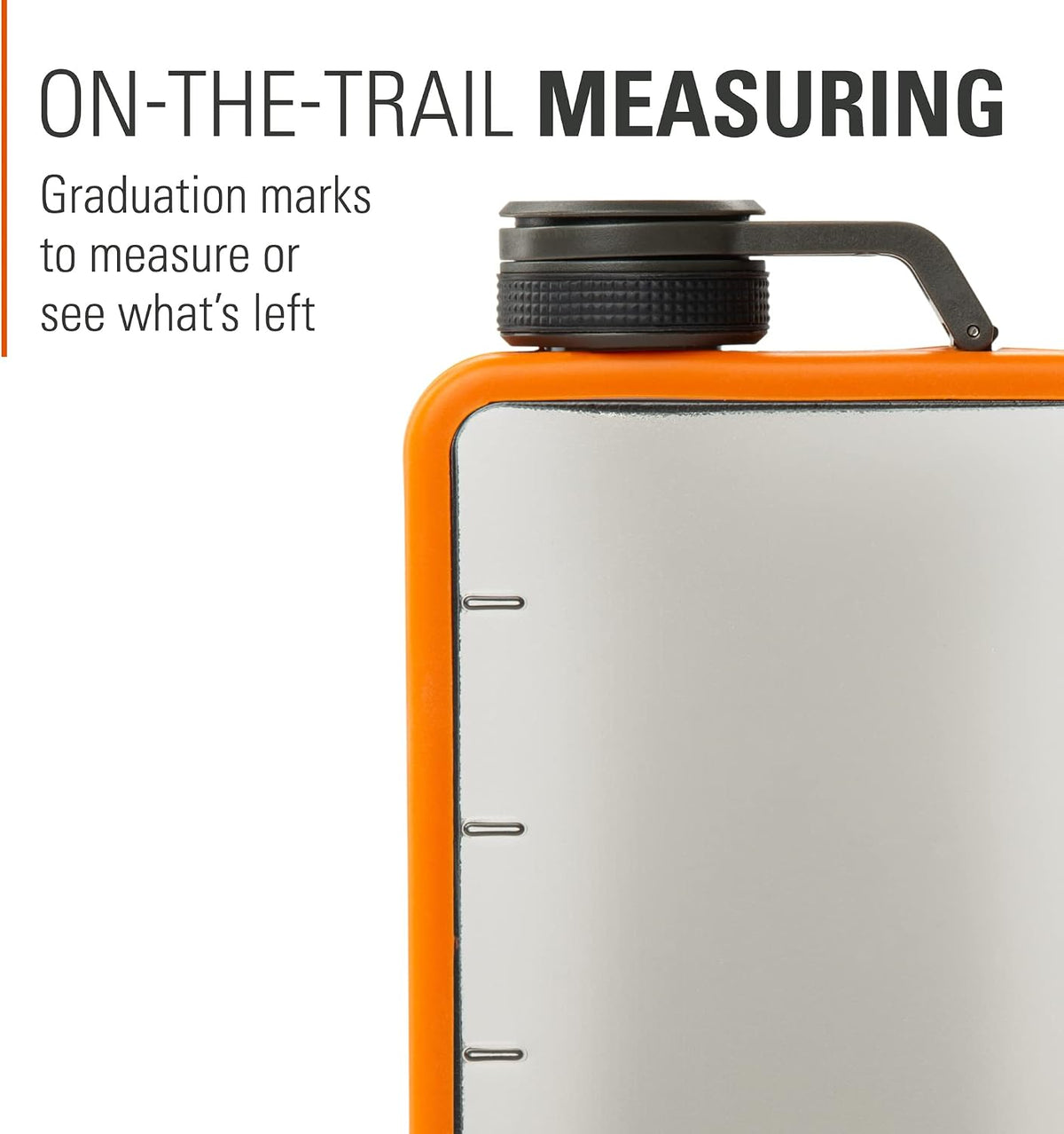 GSI Outdoors Boulder Flask, Shatter-Resistant, Leakproof Hip Flask with Clear Body & Silicone Grip, BPA-Free Bottle for Hiking, Camping & Travel