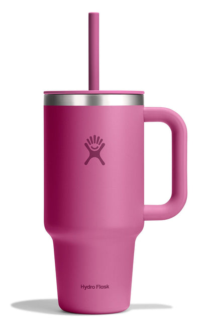 Hydro Flask Travel Tumbler with Handle, Lid and Straw - Insulated Stainless Steel in 40 Oz Trillium