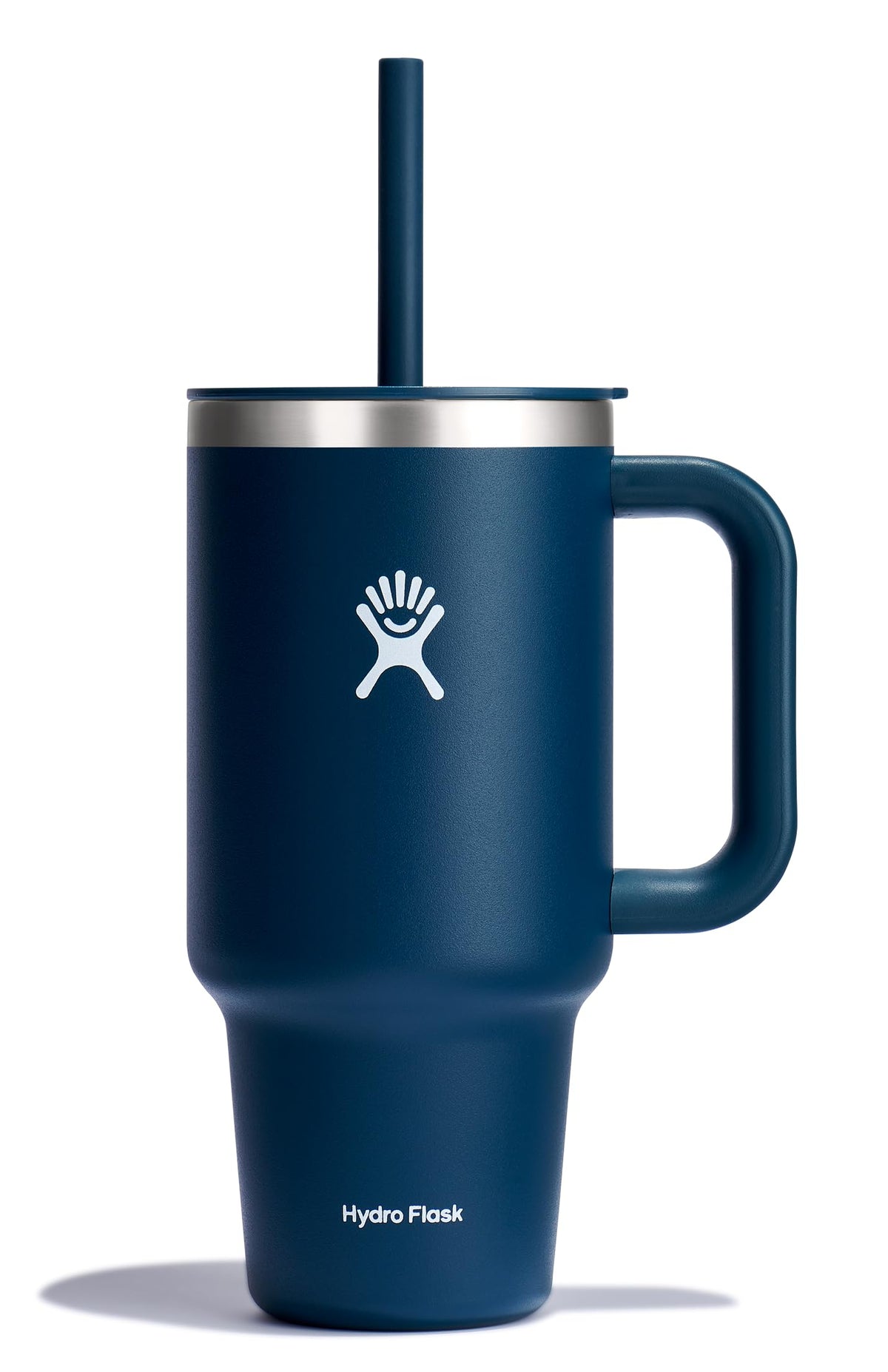 Hydro Flask Travel Tumbler with Handle, Lid and Straw - Insulated Stainless Steel in 40 Oz Agave