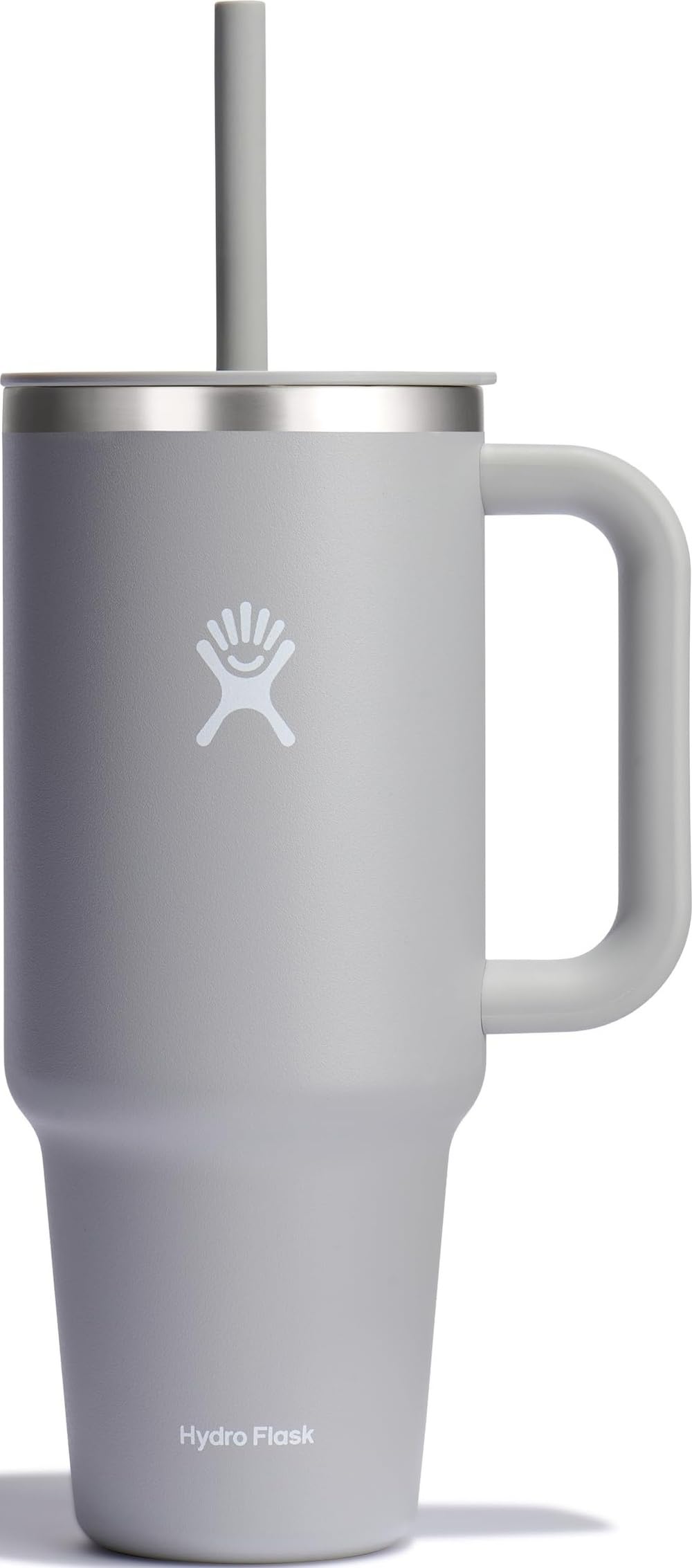 Hydro Flask Travel Tumbler with Handle, Lid and Straw - Insulated Stainless Steel in 40 Oz Agave