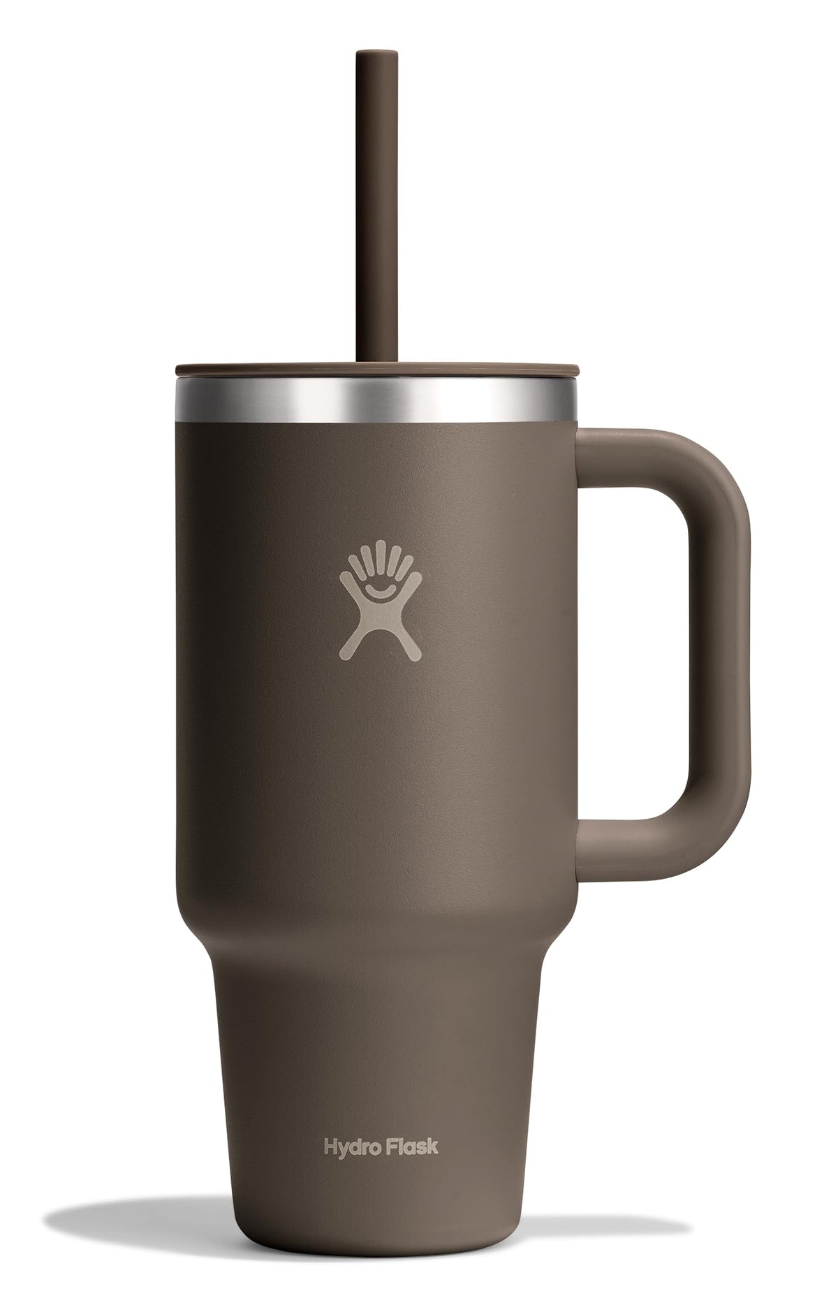 Hydro Flask Travel Tumbler with Handle, Lid and Straw - Insulated Stainless Steel in 40 Oz Agave