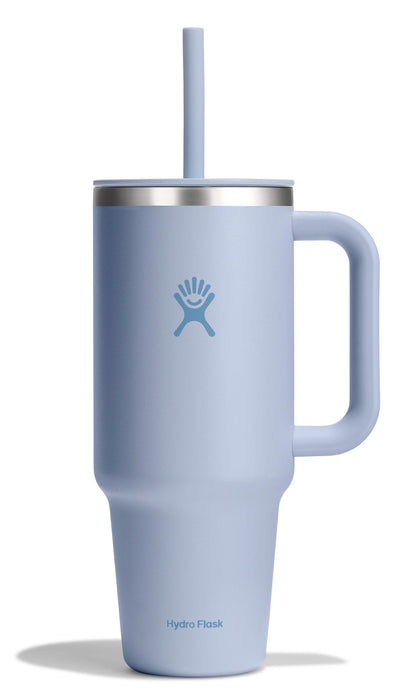 Hydro Flask Travel Tumbler with Handle, Lid and Straw - Insulated Stainless Steel in 40 Oz Trillium