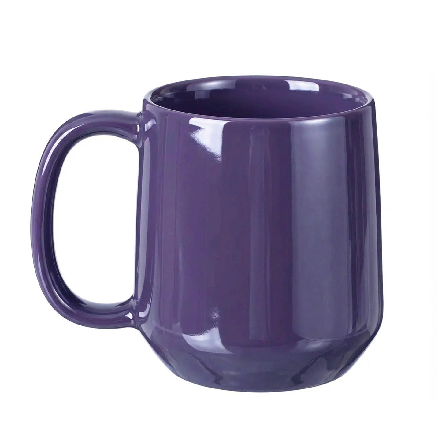 Miicol Ceramic Coffee Mug, 16 oz Large Coffee Cup, Tea Mug with Handle, Flat Bottom Mug for Men, Women, Office, Microwave and Dishwasher Safe, Multi-Color, Black