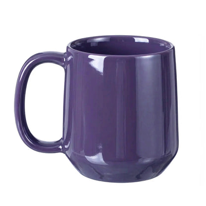 Miicol Ceramic Coffee Mug, 16 oz Large Coffee Cup, Tea Mug with Handle, Flat Bottom Mug for Men, Women, Office, Microwave and Dishwasher Safe, Multi-Color, Black