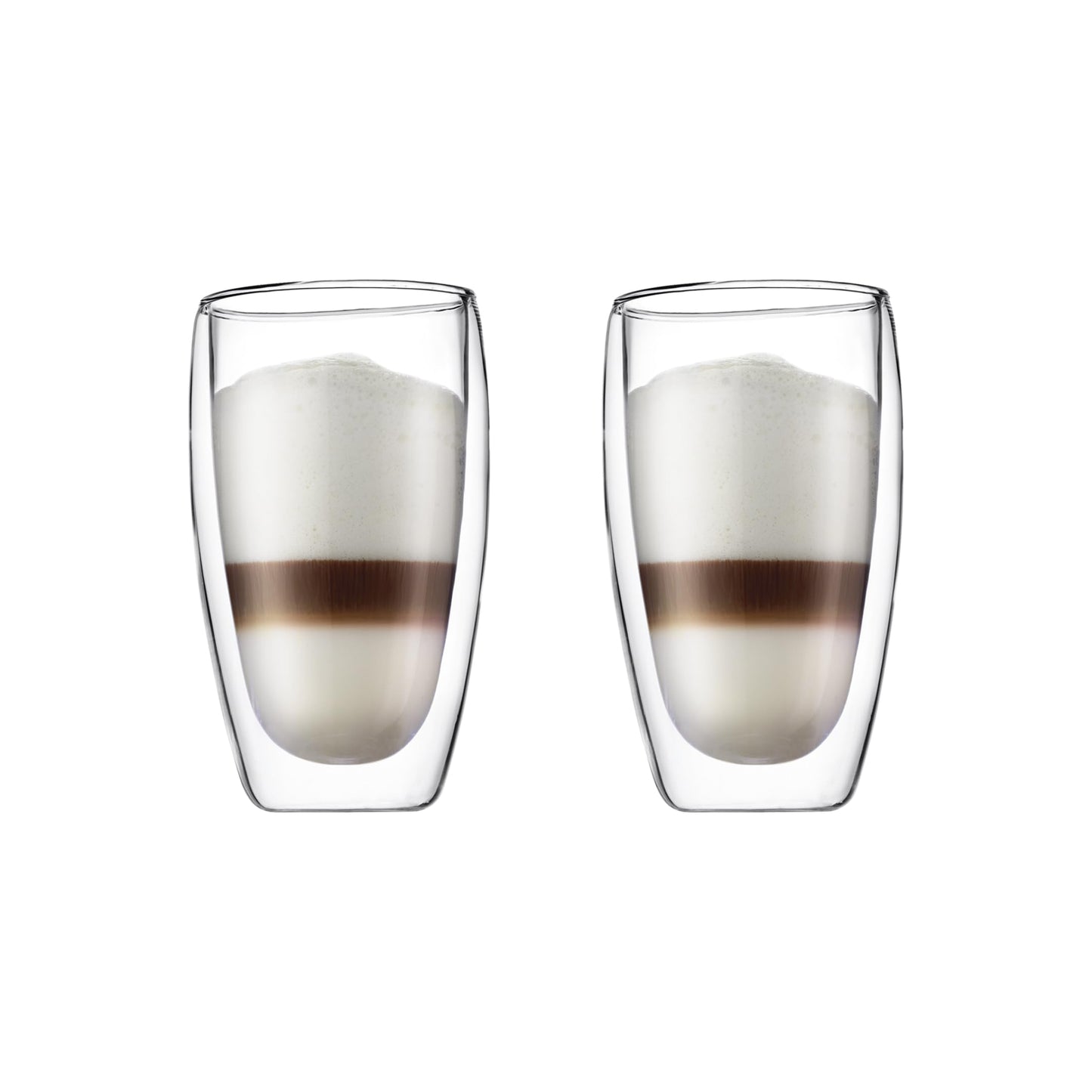 Bodum 15oz Pavina Double Wall High-Heat Borosilicate Glass, Set of 2, Clear