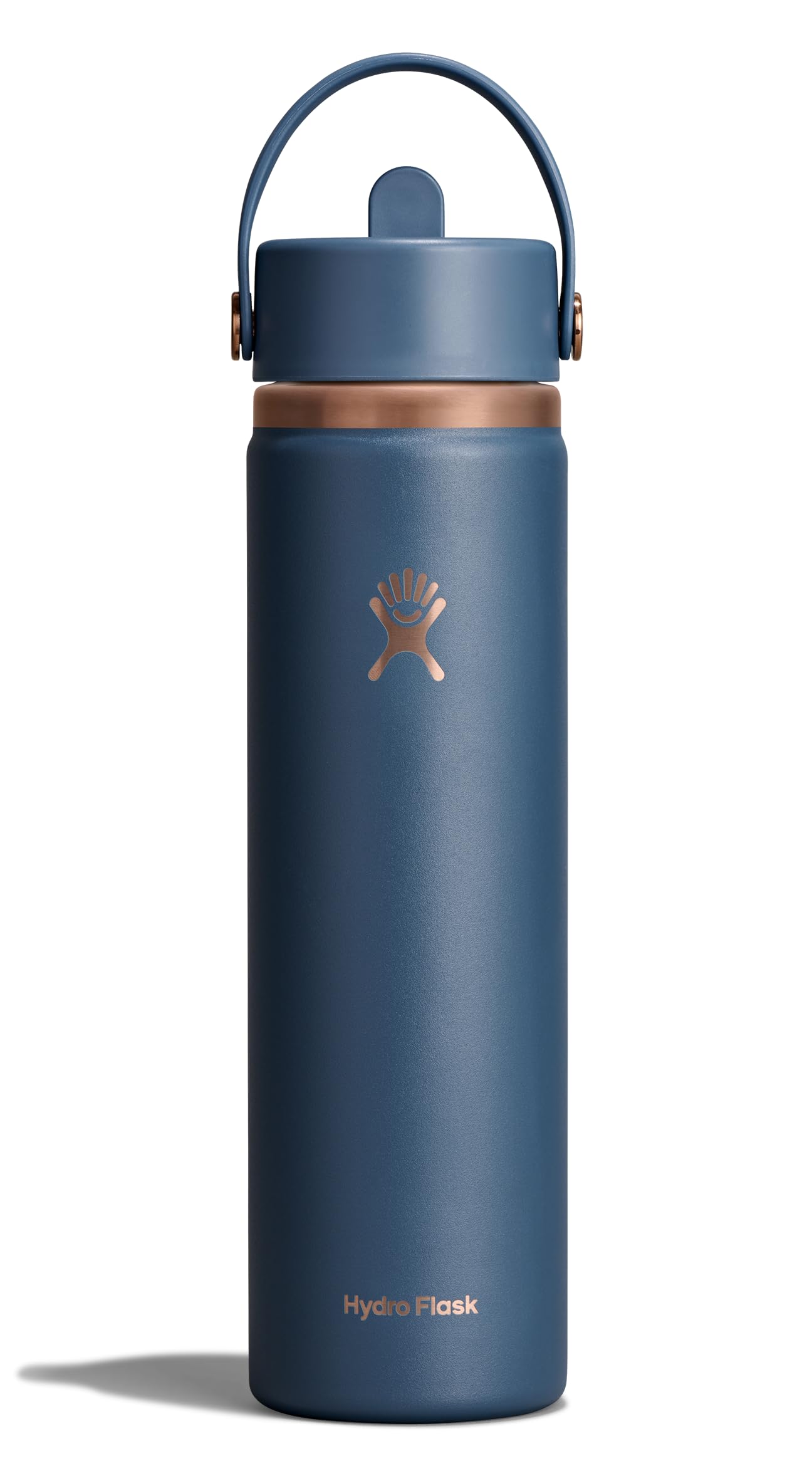 Hydro Flask Water Bottle - Insulated Stainless Steel - Wide Mouth Flex Straw Lid, Non Spill, Leakproof and Refillable in 32 Oz Tonal Birch