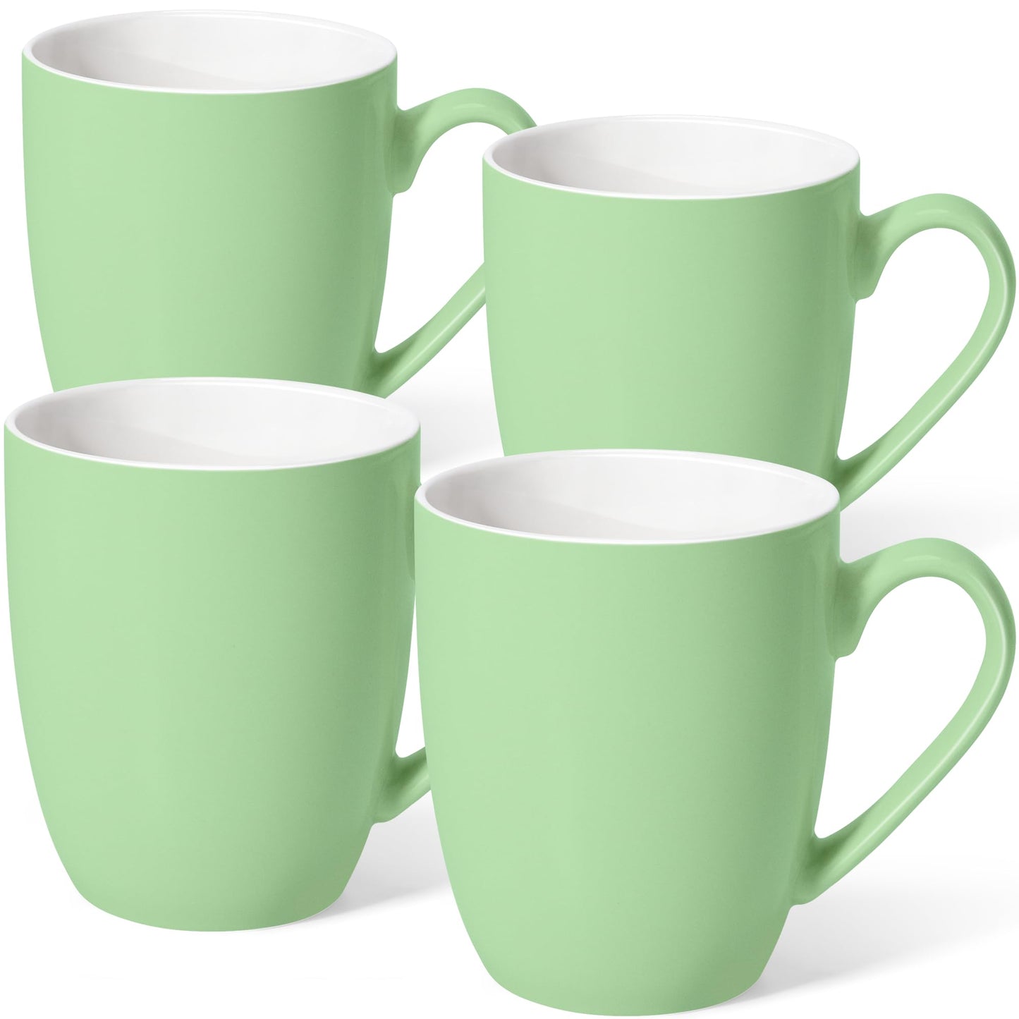 Urbanstrive 16 oz Large Coffee Mugs Set of 4 Ceramic Coffee Mug White Coffee Cups Tea Cups Idea Gift for Women Men House Warming Gifts New Home Office, White 4 Pack