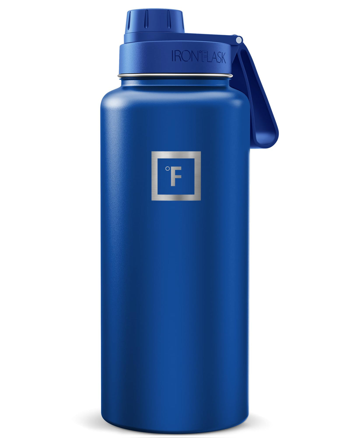 IRON °FLASK 32 oz Wide Mouth Water Bottle with 3 Lids | Insulated Stainless Steel Sports Water Bottle with 3 Leakproof Lids - BPA Free, Cold 24 Hrs, Sweat Free (Midnight Black)